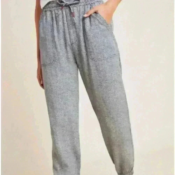 Anthropologie Orana Black Print Joggers  Size Small - Picture 2 of 9